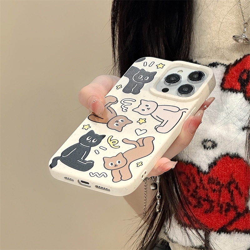 ỐP LƯNG IPHONE Ốp Điện Thoại Lúa Mì Hình Mèo Cho iphone15 / 14promax / 13 / 12 / 11 / xr / xs / x / xsmax / 6 / 7 / 8plus