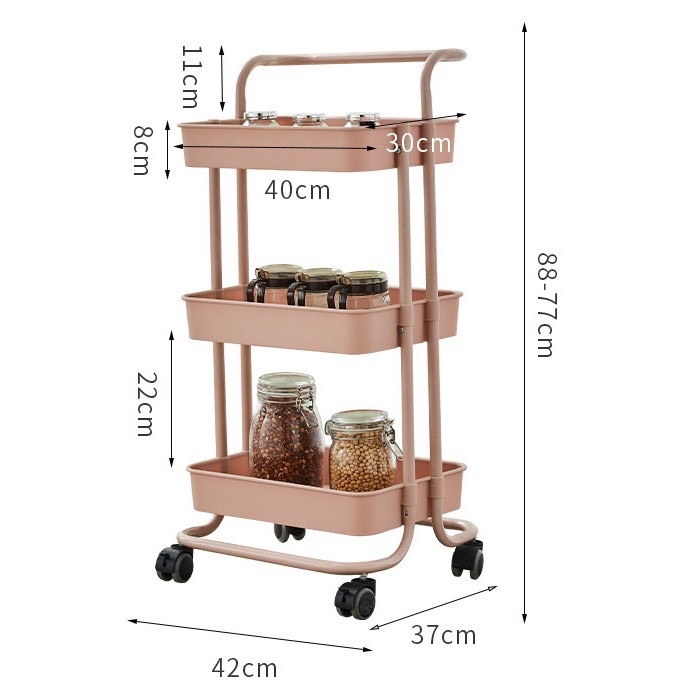 Kệ Spa 3 Tầng Cao Cấp Có Bánh Xe Siêu Xịn Sò