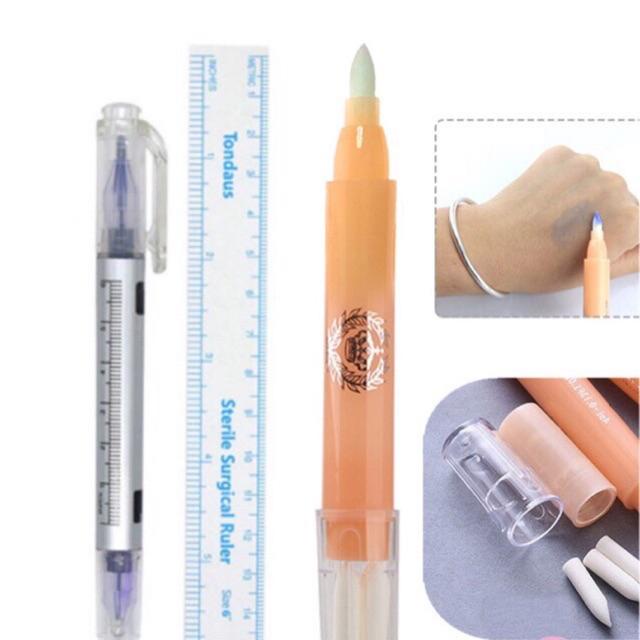 Bút Đánh Dấu Da Phẫu Thuật , Da Giả , Học Tiêm Filler Tondaus | Bút Vô Khuẩn Kèm Thước