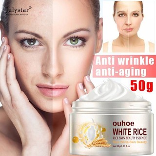 Gạo trắng điều trị mụn da mặt làm trắng da chống mụn kem trị thâm lỗ chân lông kem chống lão hóa làm trắng da julystar