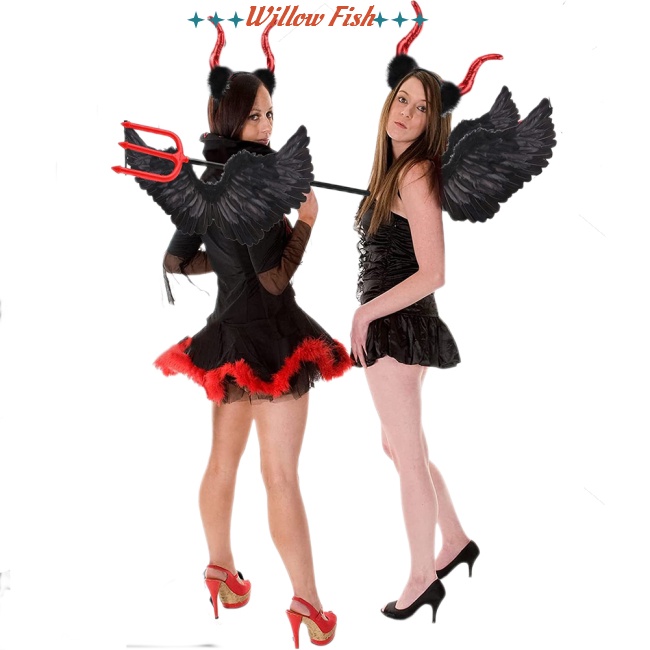 Bộ Cánh Thiên Thần Ác Quỷ Màu Đen Hóa Trang halloween Cho Bé
