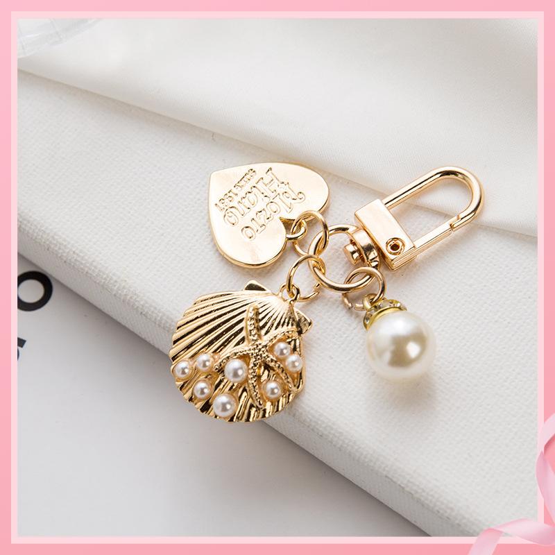 Dễ Thương Móc Khóa Hình Vỏ Sò Bằng Kim Loại Sáng Tạo