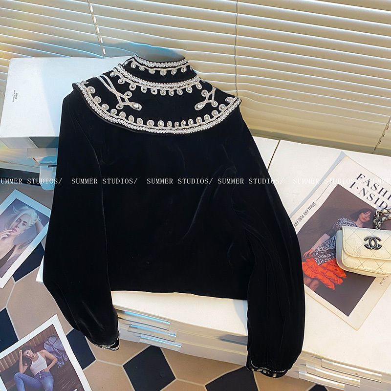 Áo Khoác Màu Đen Phong Cách Châu Âu Thời Trang Cao Cấp Cho Nữ