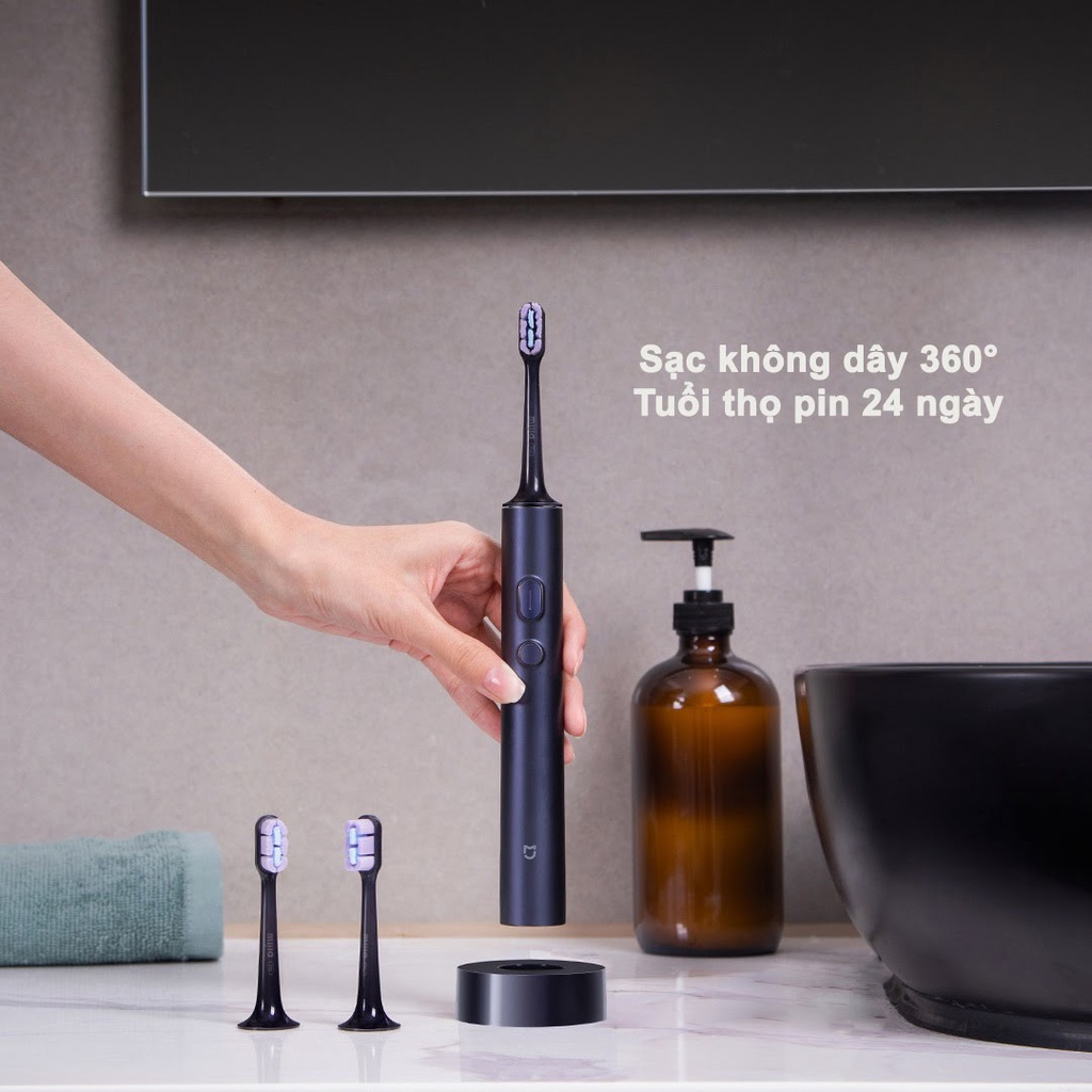Bàn chải điện Xiaomi Mijia Sonic T700 MES604 pin sạc cao cấp chính hãng - Minh Tín Shop