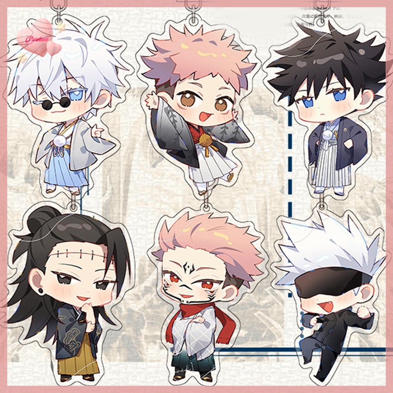 Móc Khóa Hình Nhân Vật anime jujutsu kaisen gojo satoru Fukushiguro megumi kawaii Mới