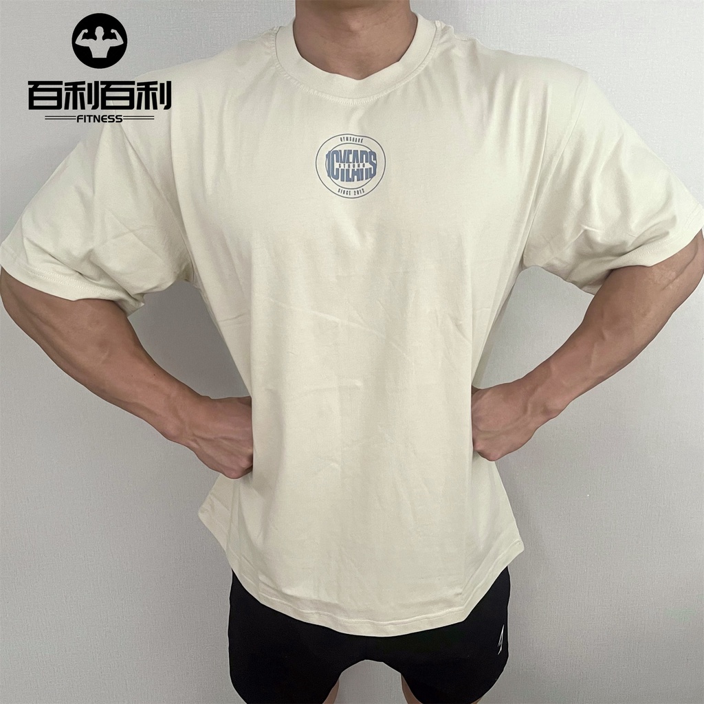 Gym Shark gs10 Áo Thun cotton Tay Ngắn Dáng Rộng Thoải Mái Phong Cách Thể Thao Cho Nam Và Nữ