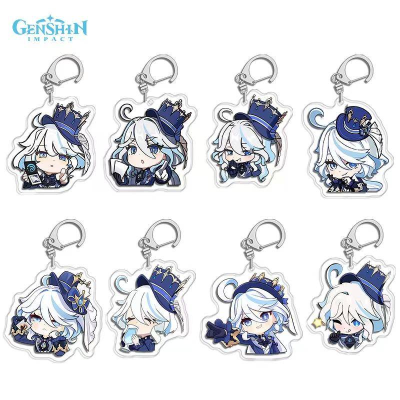 Móc Khóa Họa Tiết Hoạt Hình 2023 game genshin Optimpact kawaii furina Dễ Thương