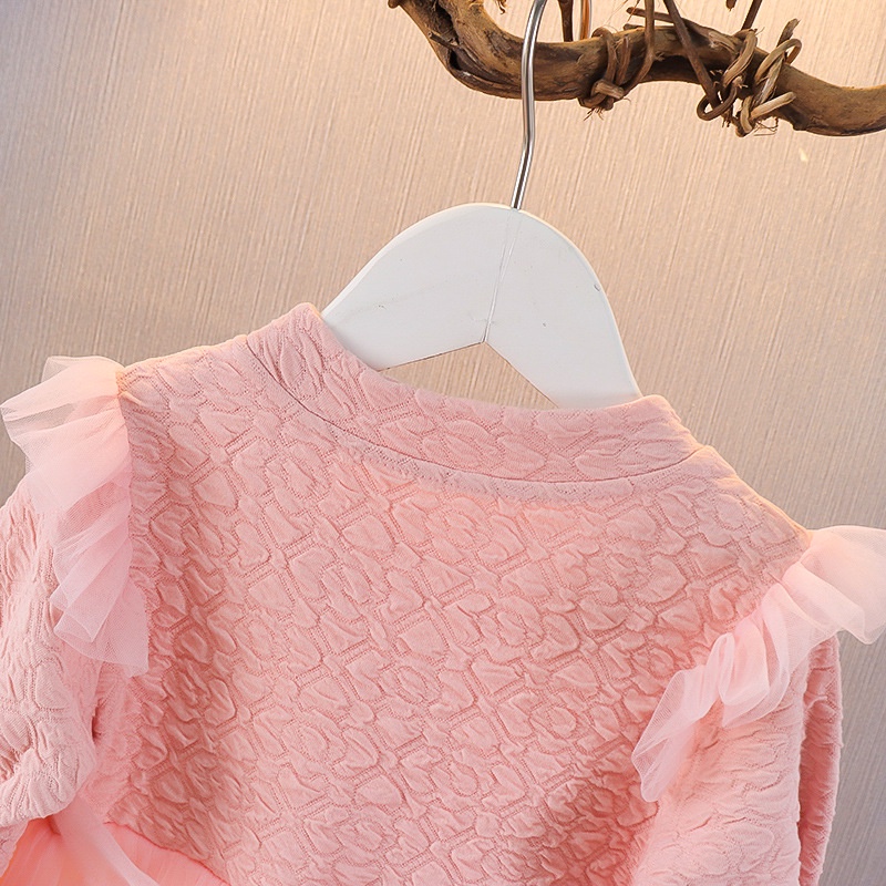 Đầm Công Chúa Tay Dài Đính Nơ Thời Trang Mùa Thu 2023 Cho Bé Gái