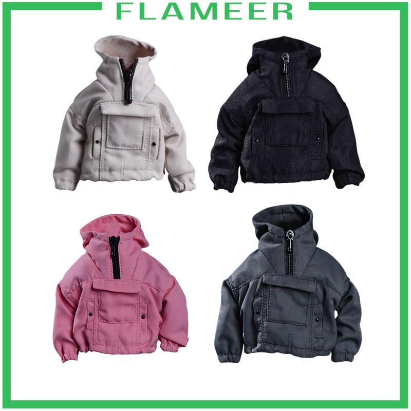 Thời Trang Áo Hoodie Tay Dài Có Khóa Kéo Tỉ Lệ 1: 12 Cho Mô Hình Người Lính 6 "