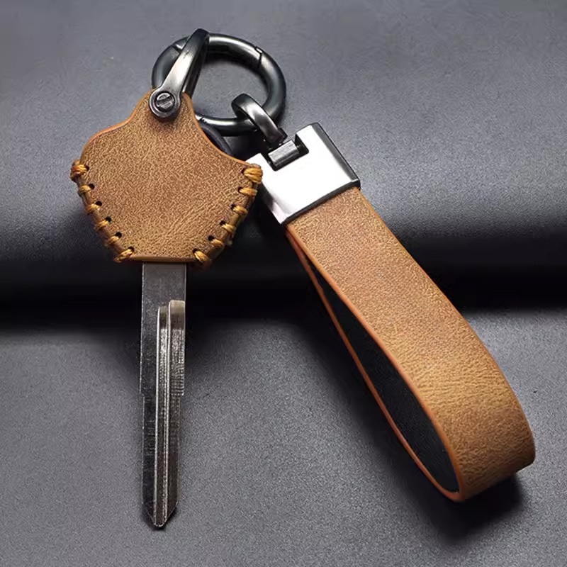 Sang Trọng Móc Chìa Khóa Xe Mô Tô honda yamaha Bằng Da Thời Trang Cho Nam Và Nữ