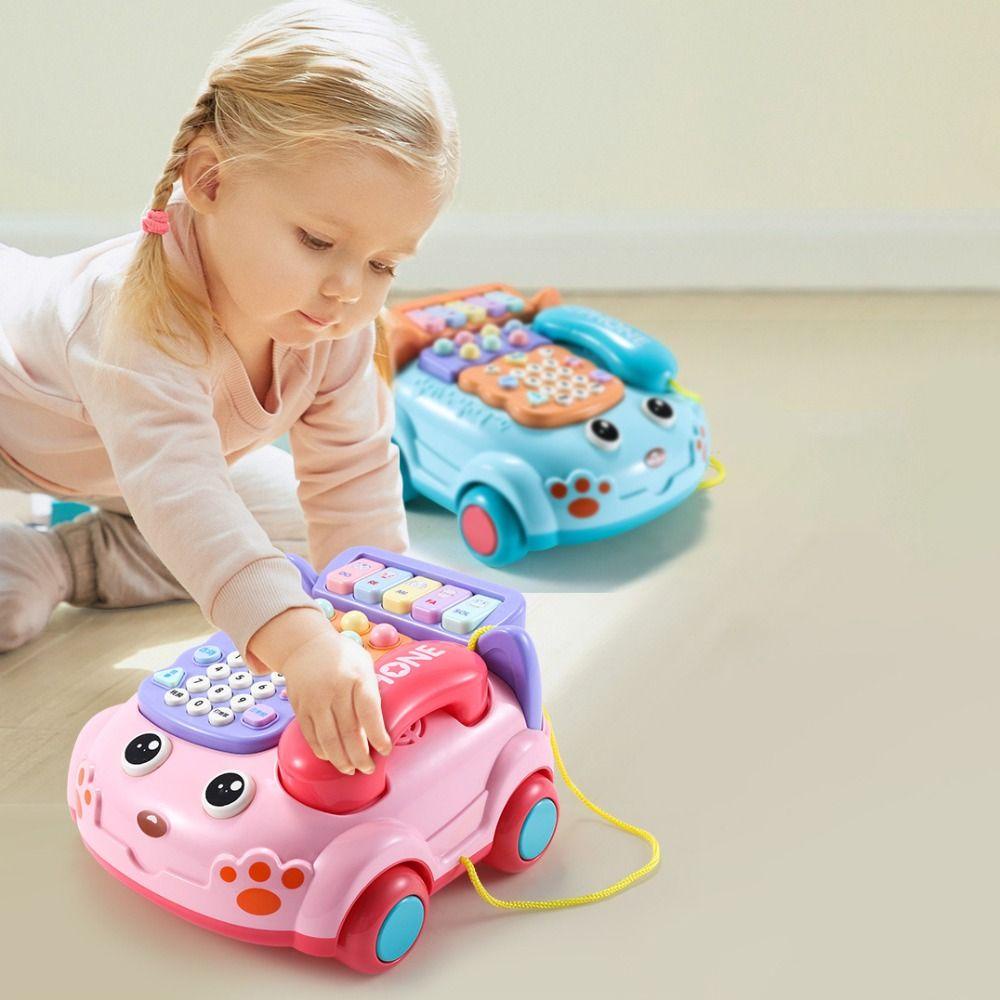 Điện Thoại Đồ Chơi Hình Xe Buýt Phát Nhạc Cho Bé