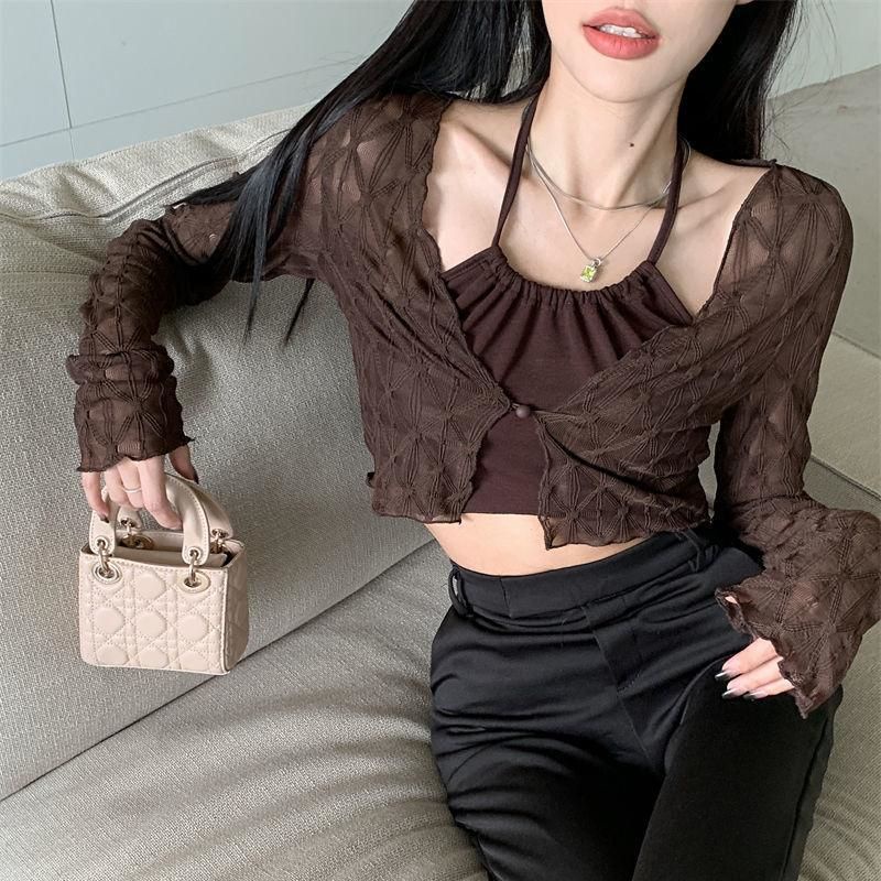 Áo Khoác cardigan chiffon Tay Dài Chống Nắng Thời Trang Mùa Xuân 2023 Cho Nữ