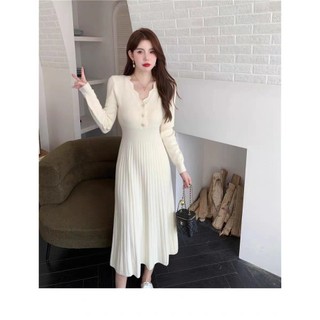 Đầm Đan Len Tay Dài Ôm Eo 63188