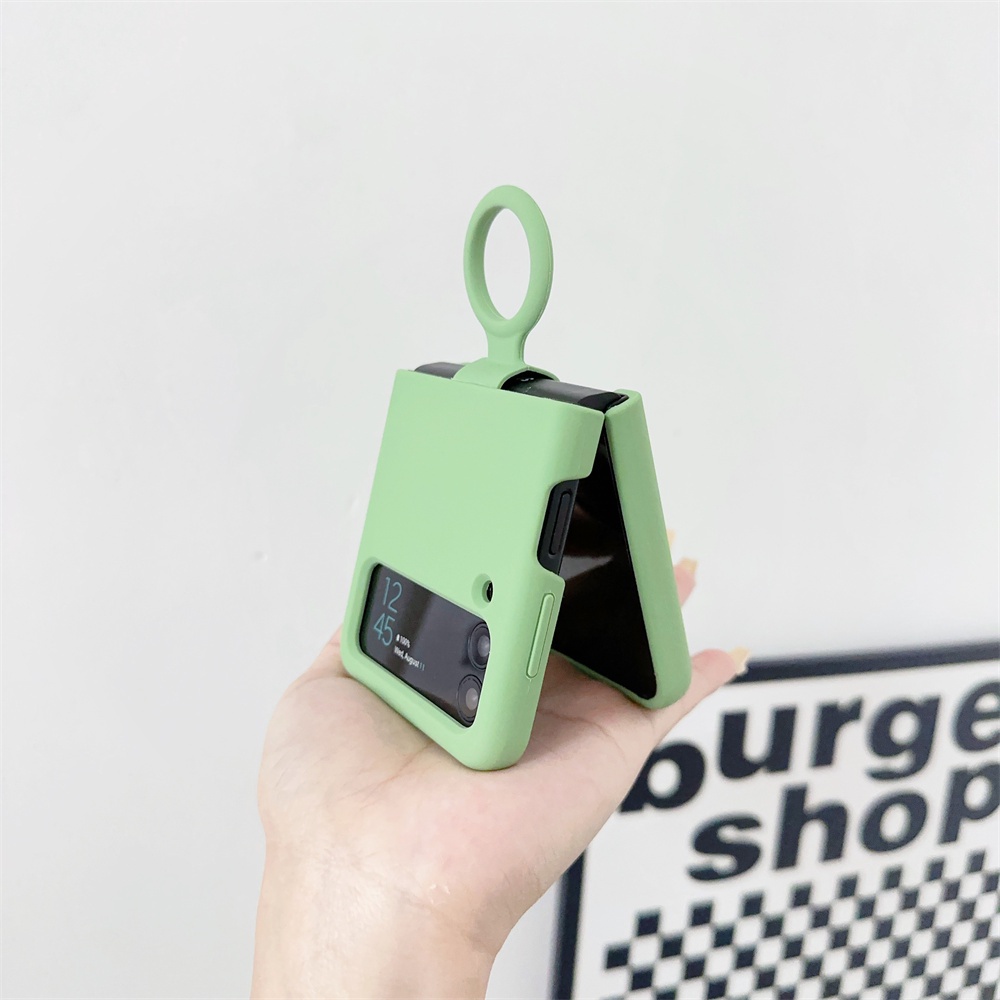 Ốp Điện Thoại Silicon Có Giá Đỡ Cho samsung galaxy z flip 3 4 5 flip5 flip4 flip3 5g