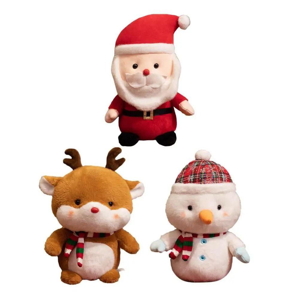 Búp Bê Nhồi Bông Hình Ông Già Noel Và Tuần Lộc Giáng Sinh Mềm Mại
