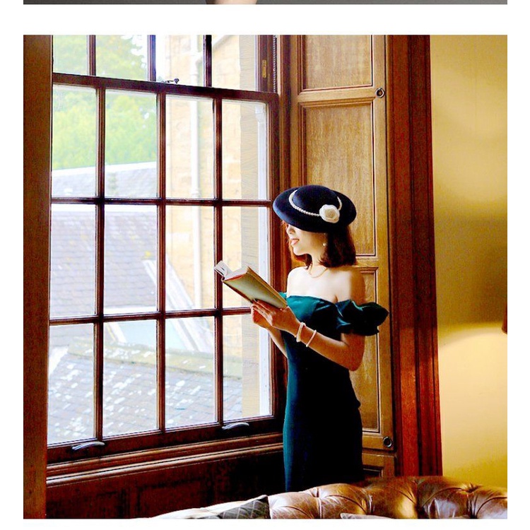 Mũ Anh Quốc Phong Cách retro Thanh Lịch Cho Nữ