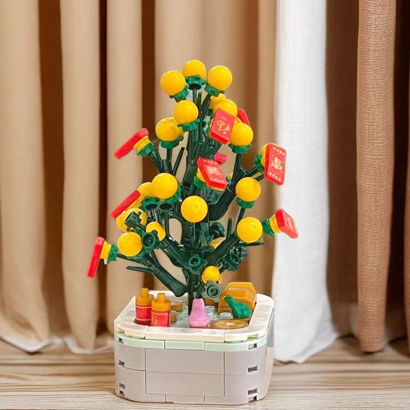 Bộ Đồ Chơi Lắp Ráp Mô Hình Chậu Hoa Hồng Cho Bé Và Người Lớn