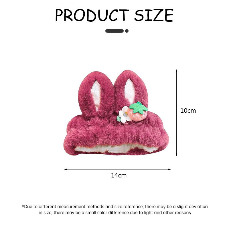 🎀 yakult 🎀Băng Đô Tai Thỏ Bằng Vải Bông Dễ Thương Dành Cho Nữ Rửa Mặt