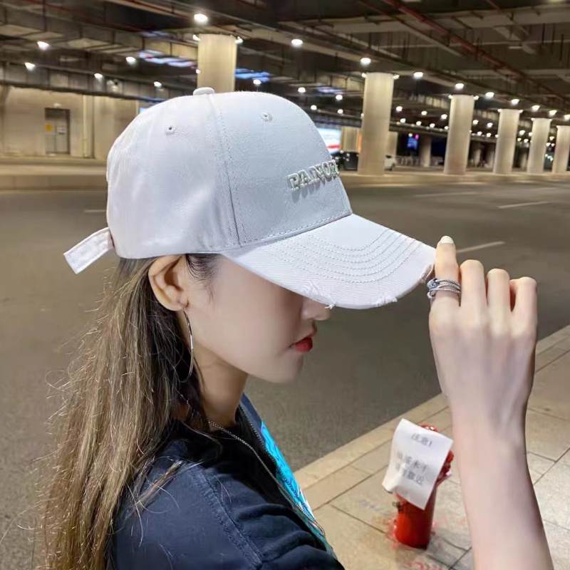 Mũ Lưỡi Trai Thêu Chữ Phối Rách Cá Tính