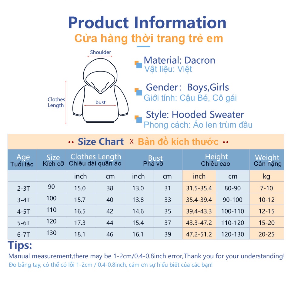 Áo hoodie Tay Dài In Hình Ông Già Noel Thời Trang Cho Bé Trai Và Gái 2-7 Tuổi