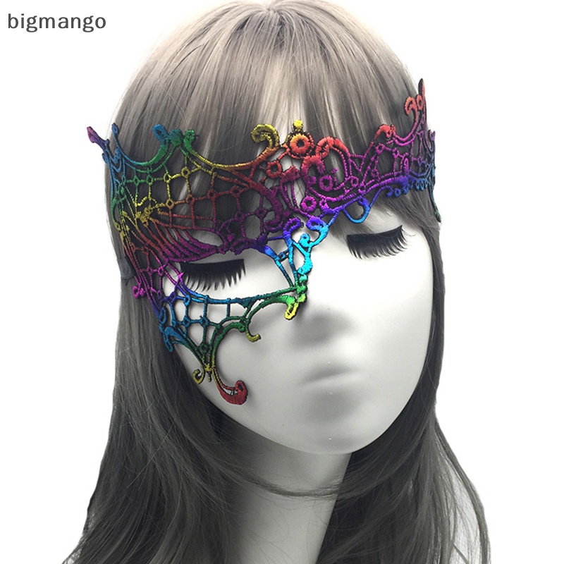 Mặt Nạ Ren bigmango Che Nửa Mặt Hóa Trang Tiệc halloween Cho Nữ
