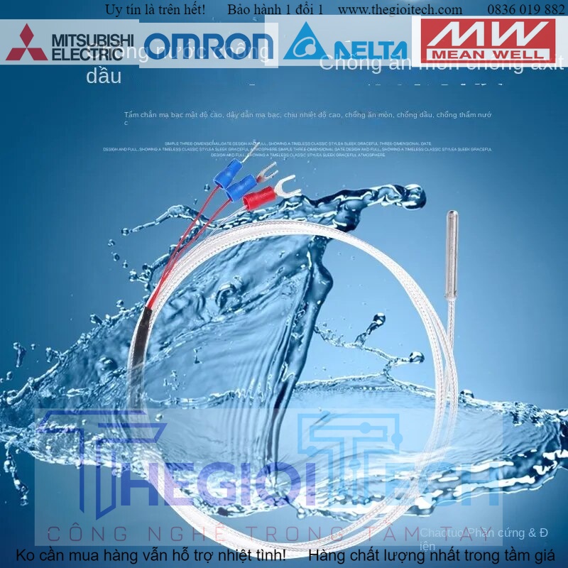 PT100 Cảm Biến Nhiệt Độ Type A, Đầu Dò PT100 3 DÂY Độ Chính Xác Cao, Chống Thấm Nước, Chống Ăn Mòn WZP