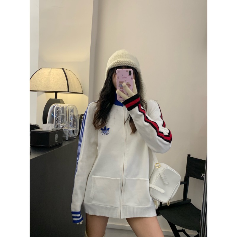 Áo Khoác sweater Dài Tay Phối Khóa Kéo Thời Trang Mùa Thu Mới 2023