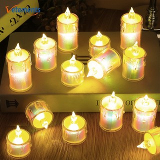 Đèn led nến ánh sáng trắng ấm áp không lửa chạy bằng pin trang trí tiệc giáng sinh