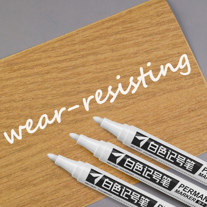 Bút Lông Viết Bảng Ký Chống Thấm Nước Nhanh Khô / Bút Đánh Dấu Màu Trắng Dành Cho Văn Phòng / Học Sinh