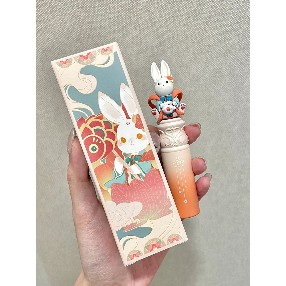 Ter Thỏ Trắng Đen Ngọc Bích - - Son Môi Bóng Mặt Trăng Thỏ PUMOR Dễ Thương