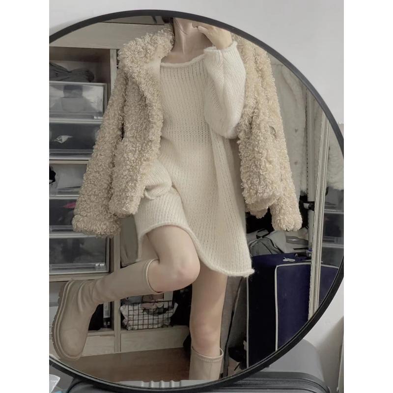 Áo sweater Dệt Kim Cao Cấp Dáng Rộng Hở Vai Thời Trang Thu Đông Dành Cho Nữ