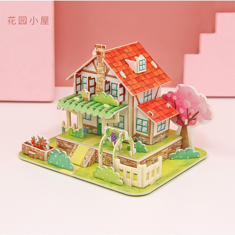 Mô Hình Ngôi Nhà Giấy 3d Ba Chiều diy Dành Cho Trẻ Em