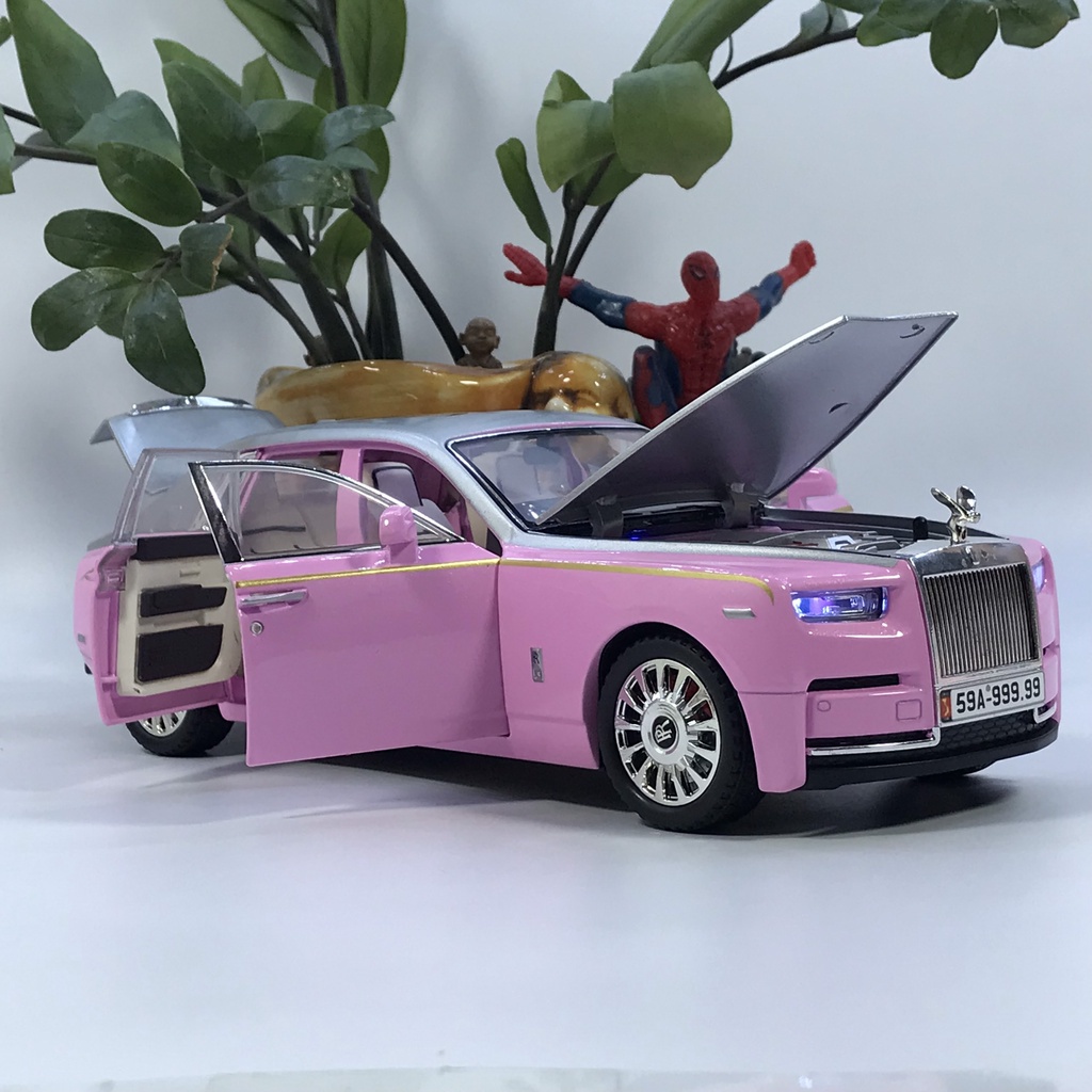 Mô hình xe ô tô kim loại Rolls Royce Phantom VIII tỷ lệ 1:20 mới nhất tặng kèm ô tô tăng ô tô