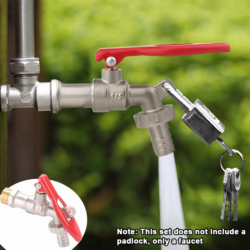Vòi Nước Bằng Hợp Kim Kẽm Có Khóa Chống Trộm Tiện Dụng Cho Sân Vườn