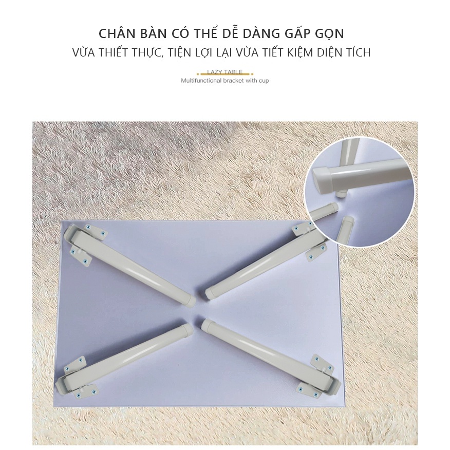 Bàn học bàn làm việc gấp gọn, Bàn ăn chân gập tùy chỉnh góc nghiêng thương hiệu Heaven - HV154