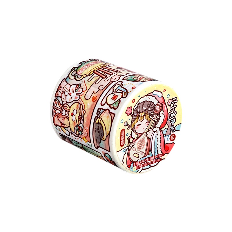 Bộ 204 Băng Keo washi Hoạt Hình Dễ Thương Phong Cách Mới