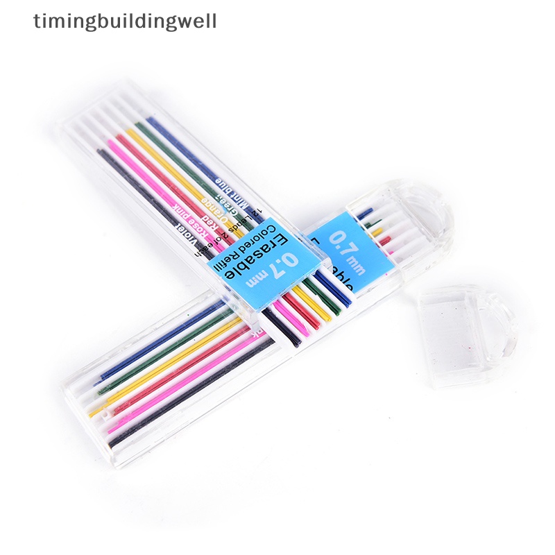 1 Hộp Ruột Bút Chì Bấm 0.7mm Nhiều Màu Sắc