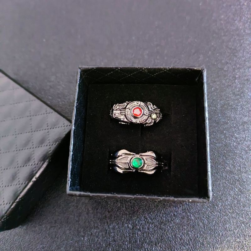 Kamen rider Nhẫn Màu Đen Hình Mặt Trăng Khuyết Độc Đáo Cho Cặp Đôi
