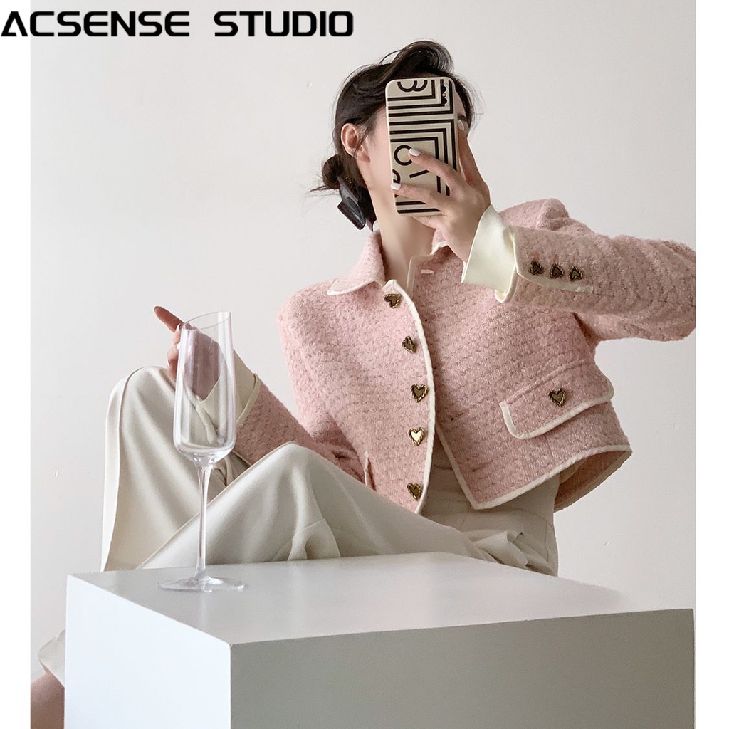 ACSENSE STUDIO áo khoác dù áo khoác bomber Durable Thời trang Popular New Style WJK2300M00 41Z231011