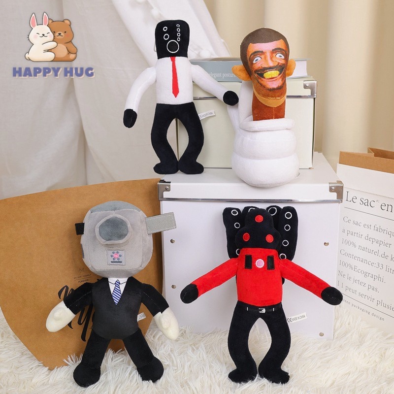 Gấu bông đồ chơi Skibidi Toilet Cameraman TV Man Titan Speakerman Siêu mới