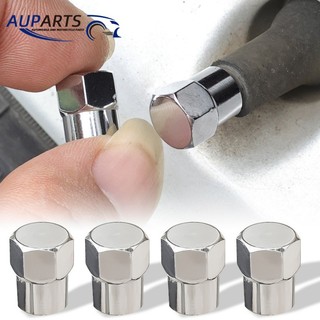 Bộ 10 Nắp Van Bánh Xe Hơi / Xe Máy Đầu Tròn Mạ Crom Bằng Nhựa Chất Lượng Cao