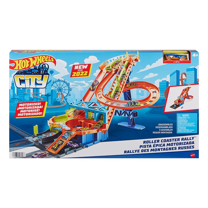 Mô Hình Đồ Chơi Hot  Wheels Bộ Tàu Lượn Siêu Tốc HDP04 tặng ô tô