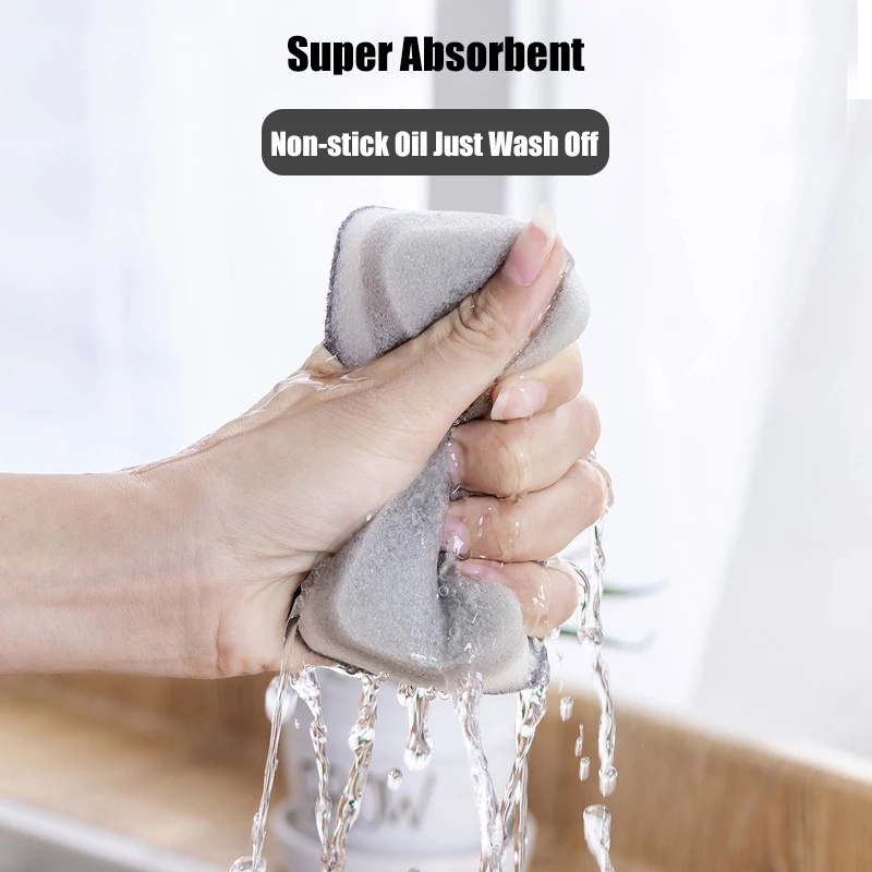 Miếng Bọt Biển Hai Mặt Lau Chùi Đa Năng Có Thể Tái Sử Dụng Cho Nhà Bếp / Xe Hơi / Nhà Bếp