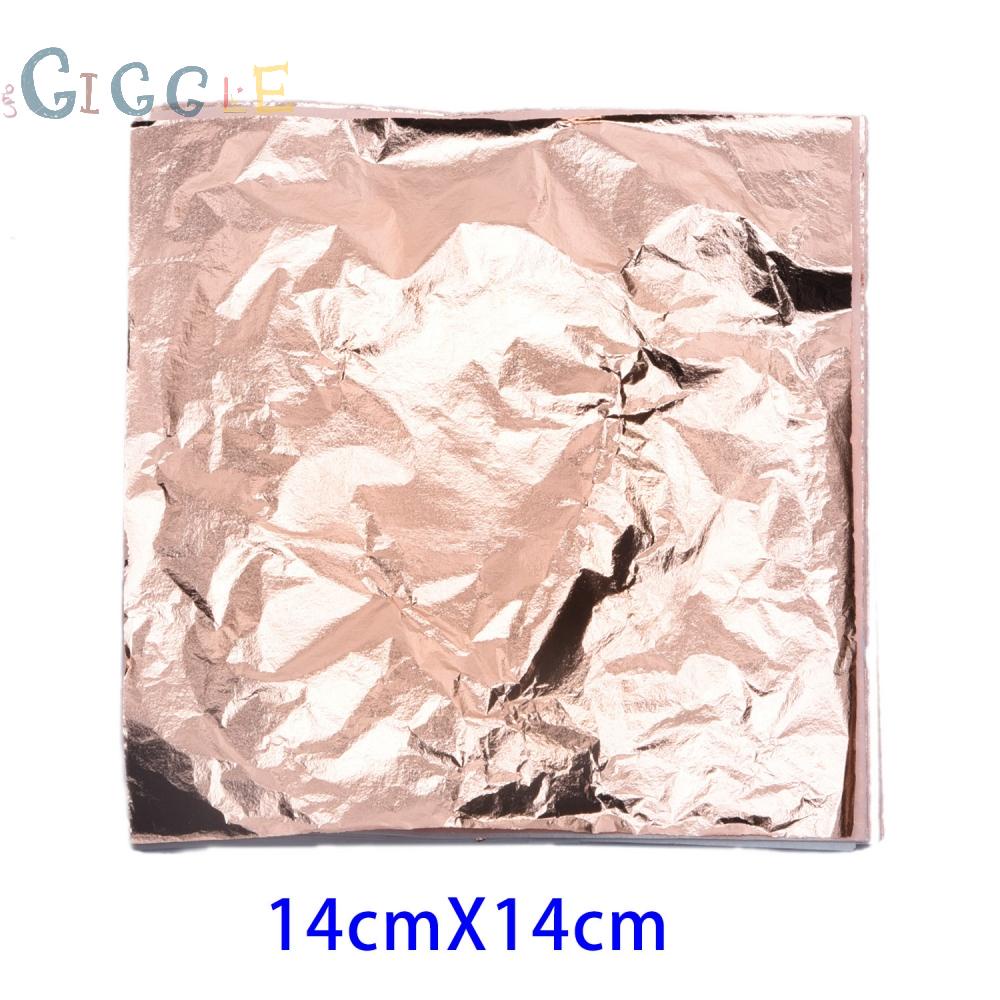 100 Sheets ceiling decor Silver Copper Leaf Gilding photo frame DIY Foil Paper
