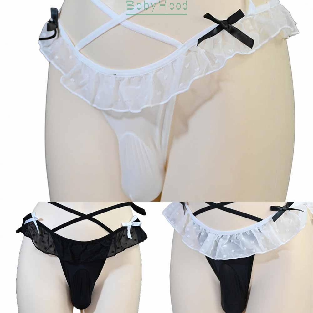 Sexy Lace Mesh Thongs Men's Sissy Pouch Panties Sheer G String Underwear#BBHOOD