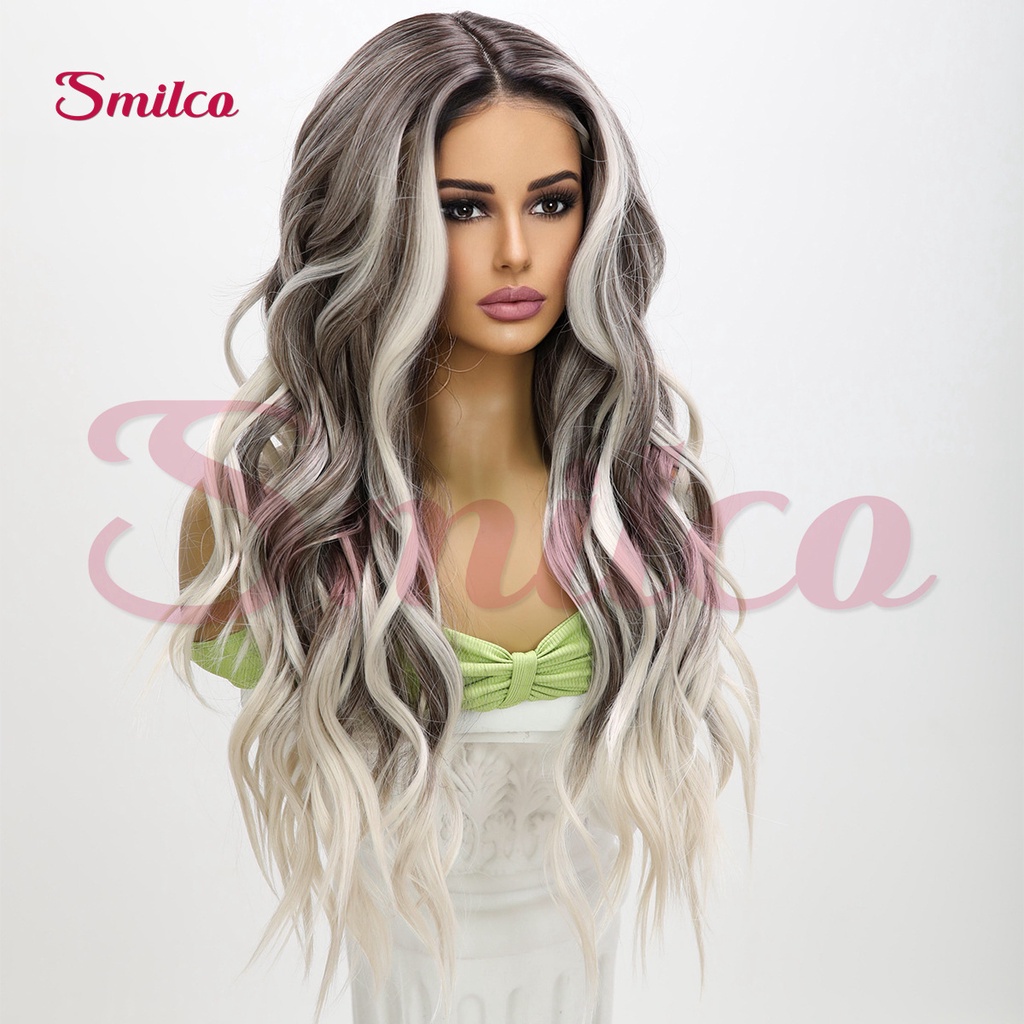 Tóc Giả Thời Trang Âu Mỹ Màu gradient Bắt Sáng Cho Nữ