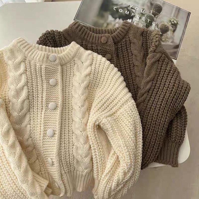 Áo Khoác, Áo Len Cardigan, Áo Choàng Hình Thừng Chất Dày Phong Cách Hàn Quốc Cho Nữ