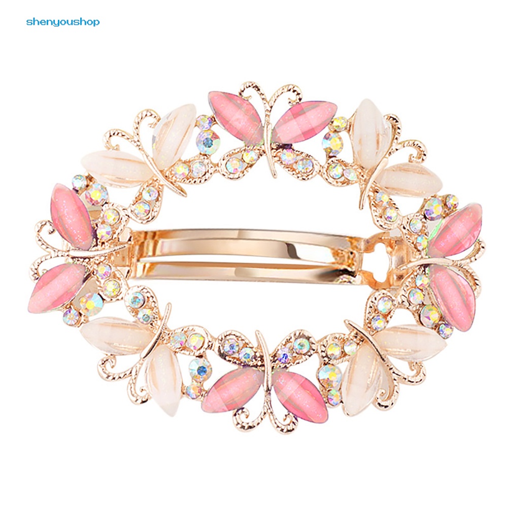 Kẹp Tóc Hình Lá Đính Đá Thời Trang Cho Nữ