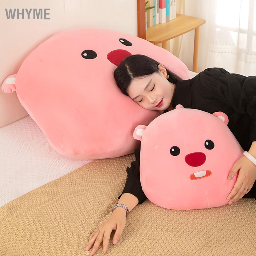 Thú Nhồi Bông  Hình Chim Cánh Cụt Màu Hồng Gấu bông Loopy Gối ôm Hải Ly Dễ Thương Cho Trẻ Em Người Lớn WHYME