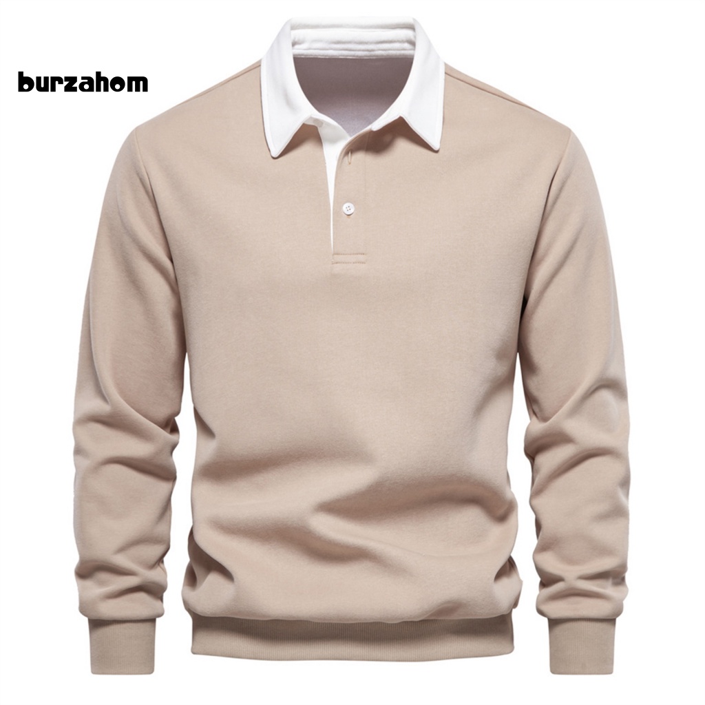 Bur_áo Nỉ Chắp Vá Màu Sắc Phong Cách Mùa Đông Có Nút Cài Giản Dị Dành Cho Nam Giới